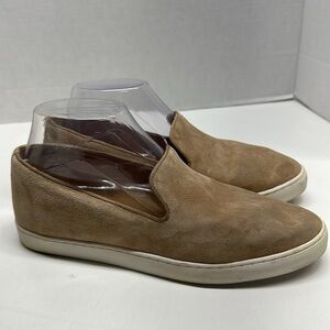 Birdies The Swift Slip On Loafer Shoes Brown Tan Suede Sneaker Womens Size 8.5